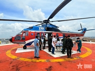 VNH South’s helicopter flies patient ashore for treatment
